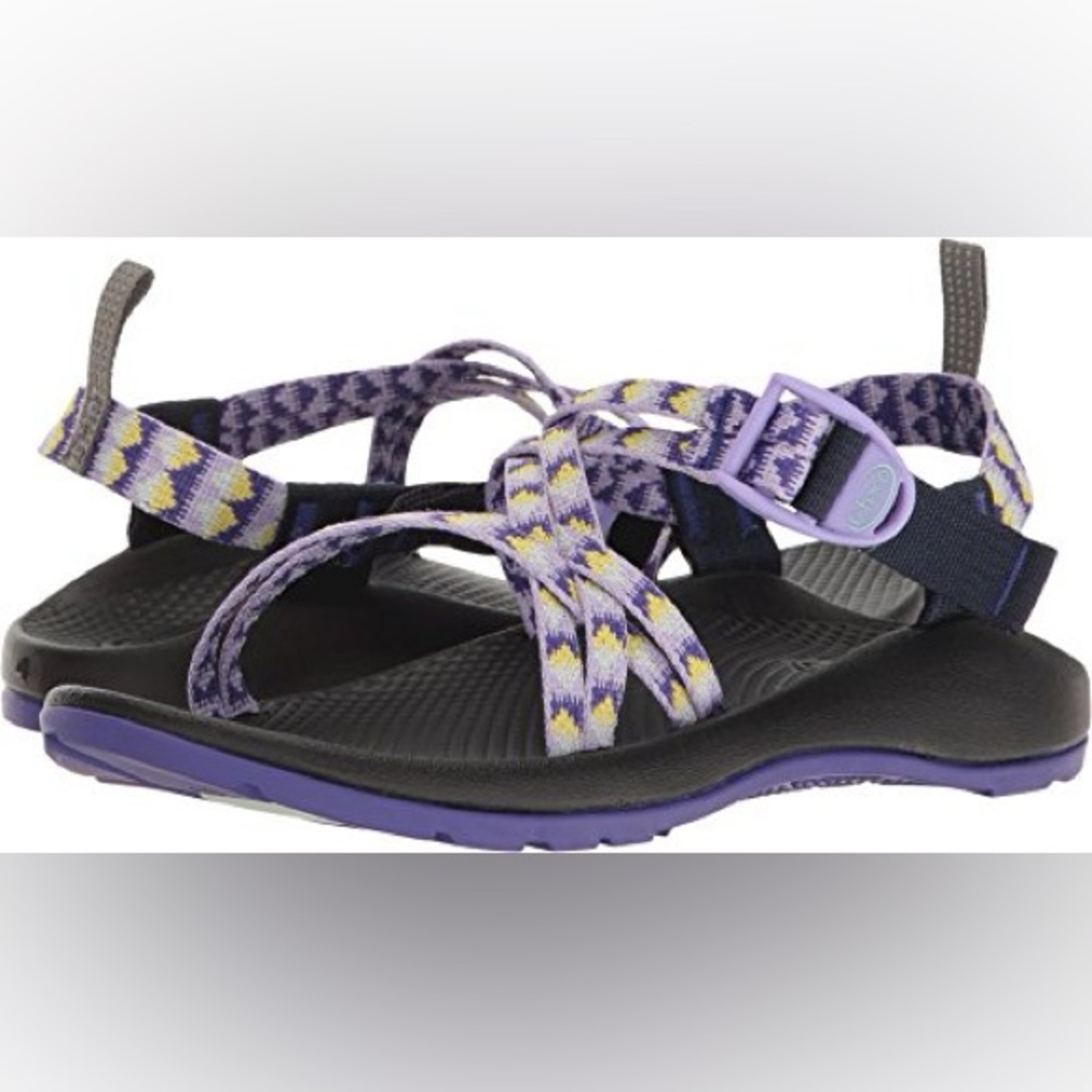 Chaco Strappy Sandals in Purple and Black